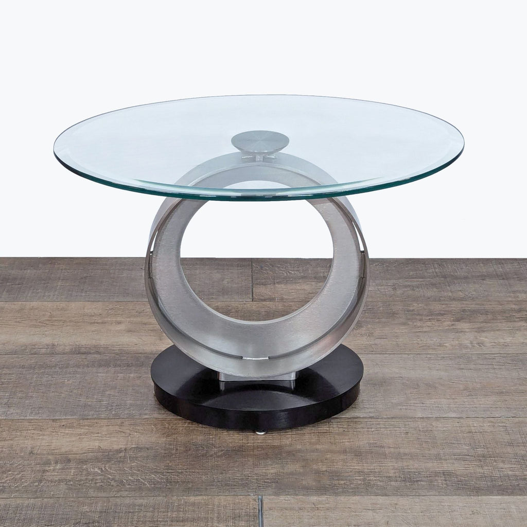 Scandinavian Designs Glass Top Console Table