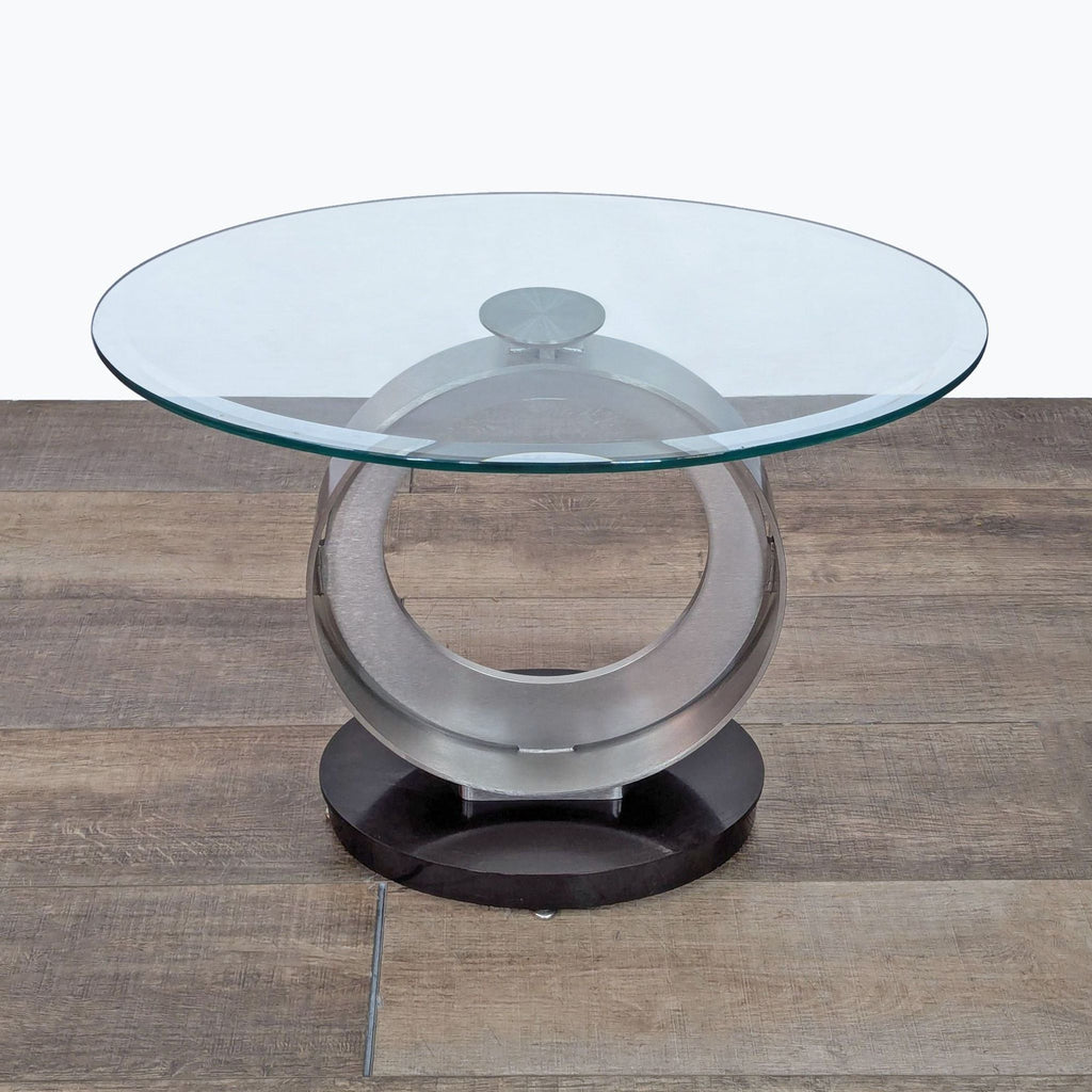 Scandinavian Designs Glass Top Console Table