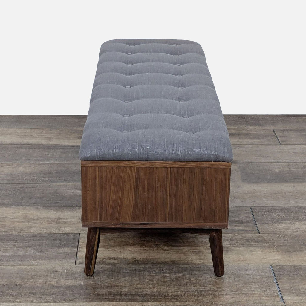 Culla Mid-Century Modern Style Walnut Storage Bench by Article