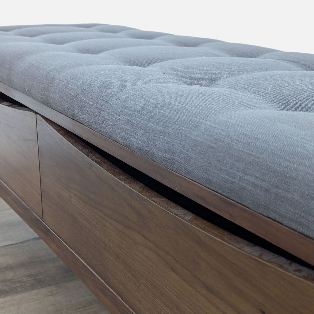 Culla Mid-Century Modern Style Walnut Storage Bench by Article