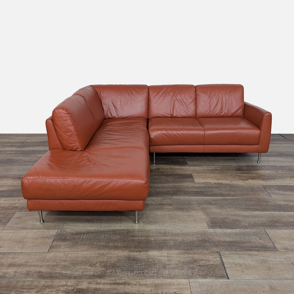 leather sofa in a modern style