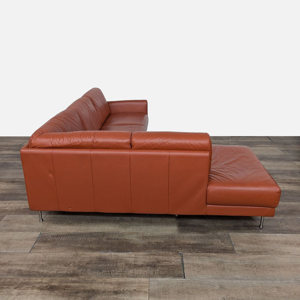 Ikea Modern Leather Corner Sectional Sofa