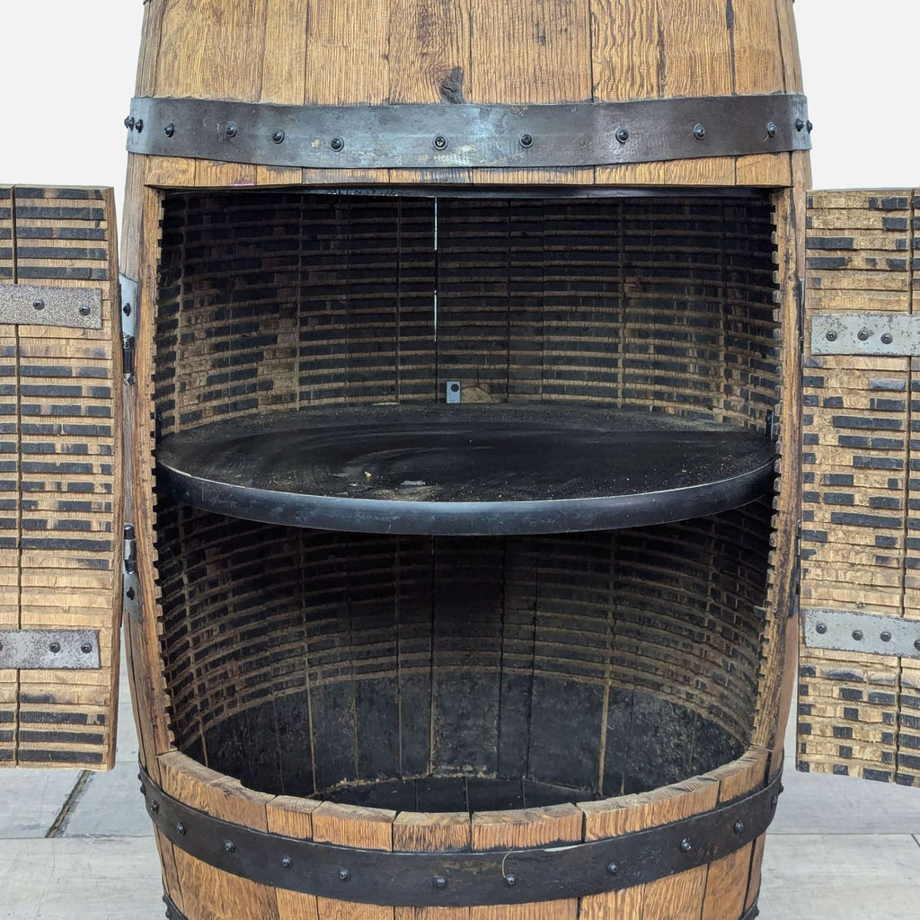 Whiskey Aged Barrel Cabinet