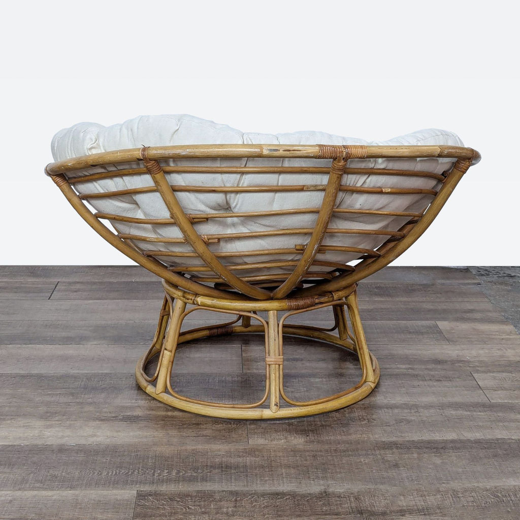 Rattan Papasan Chair With Cushion