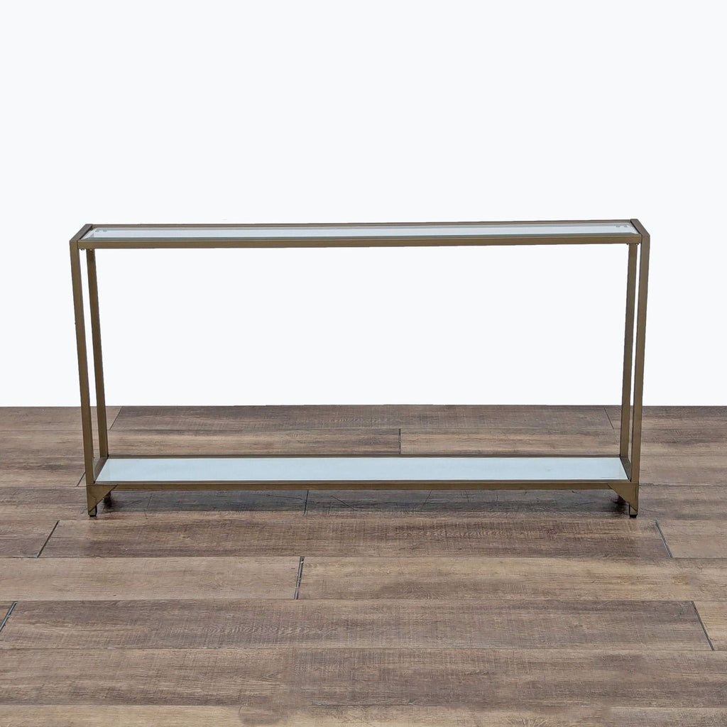 the glass shelf with glass shelf