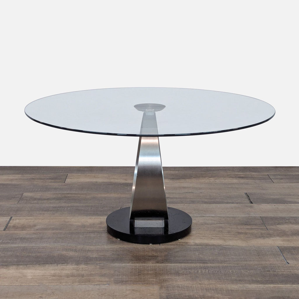 Scandinavian Designs Glass Top Dining Table