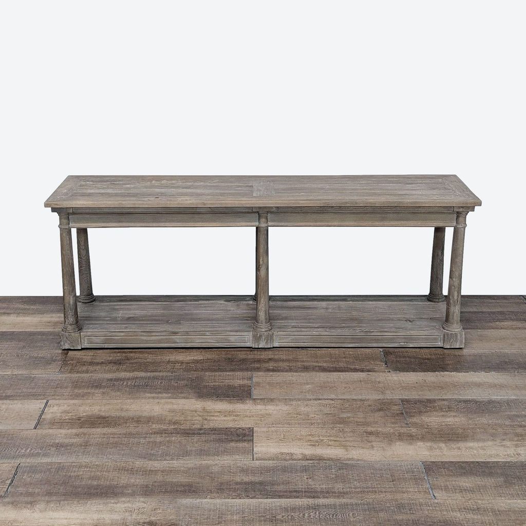 the gray barn wood grain dining table