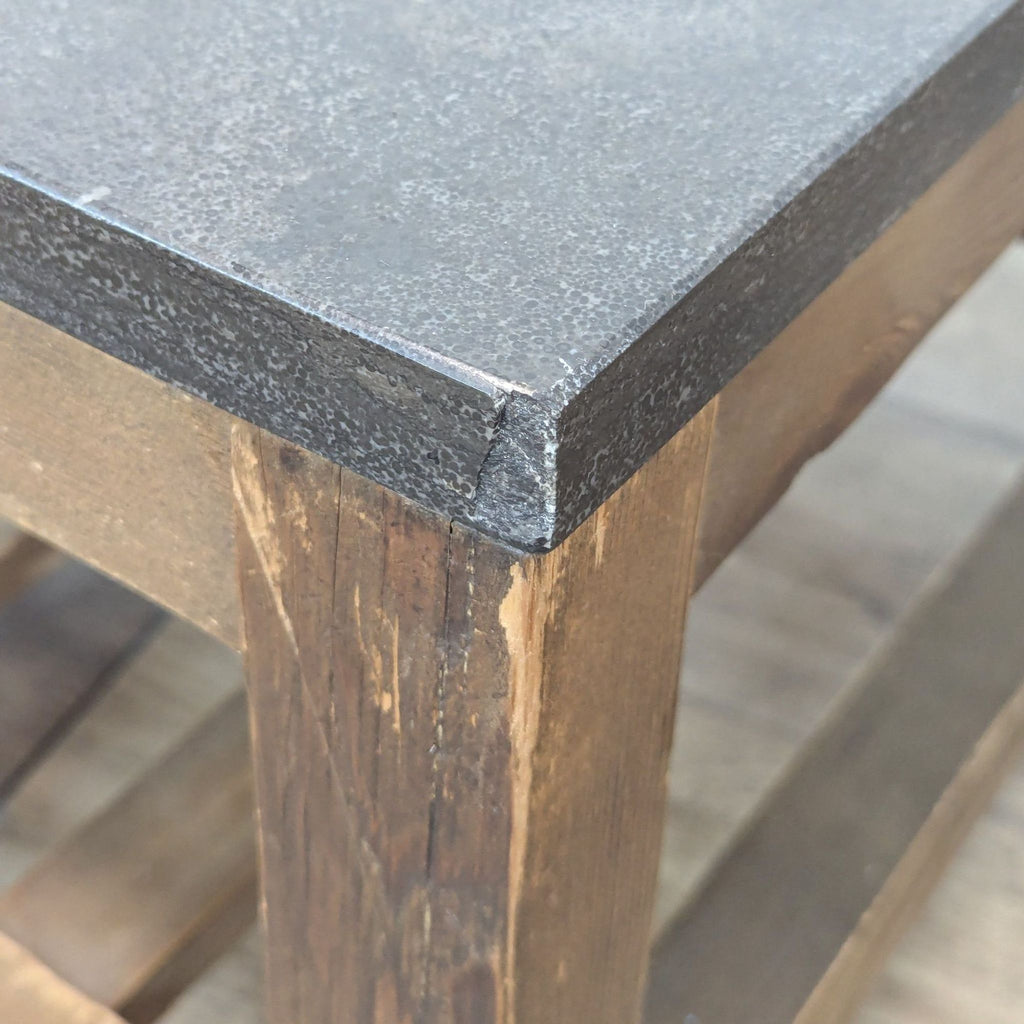 Restoration Hardware Stone Top Side Table