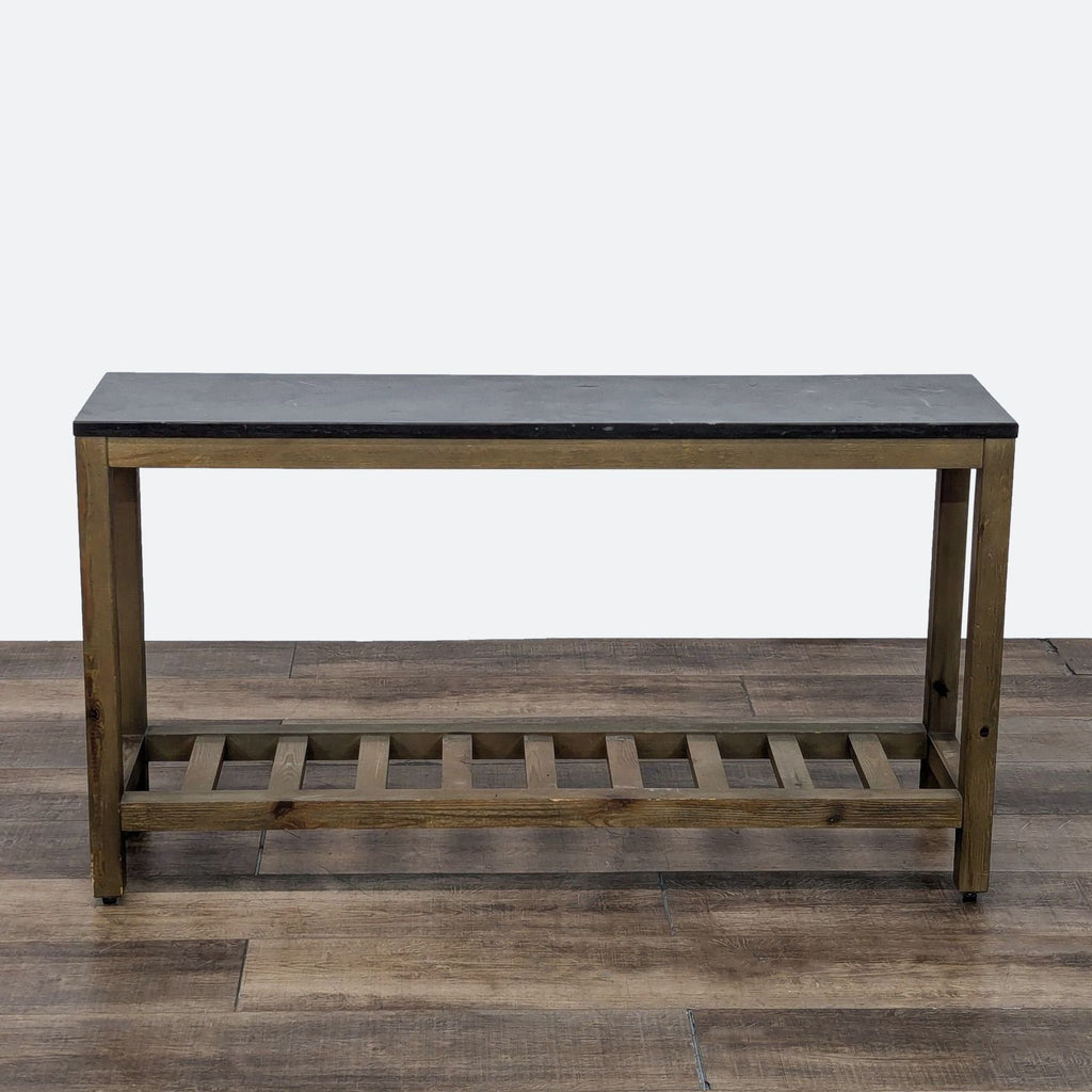 Restoration Hardware Stone Top Console Table