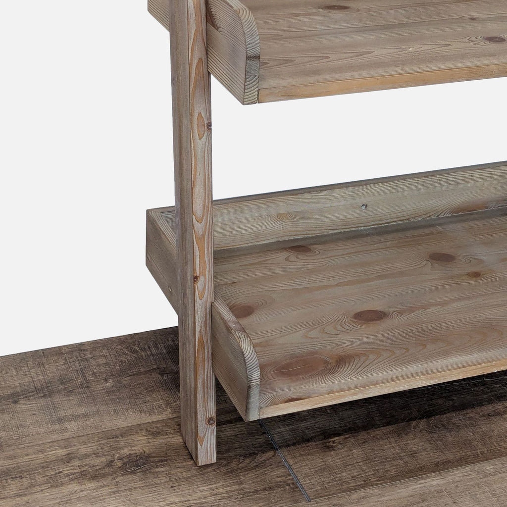 Restoration Hardware Reclaimed Wood Leaning Bookshelf