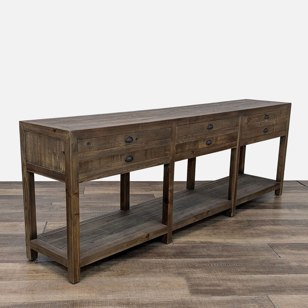 Restoration Hardware Three Drawer Console Table