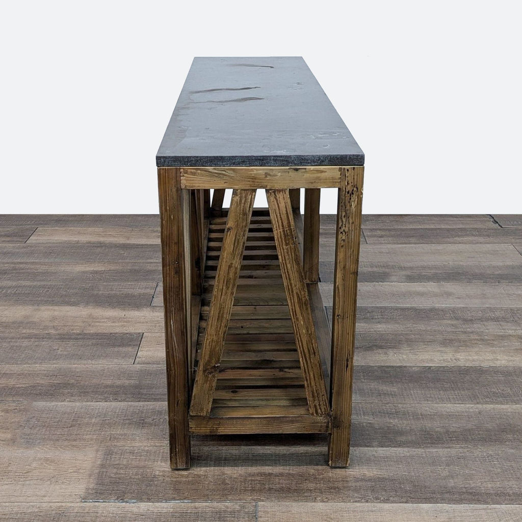 a wooden table with a wooden floor 