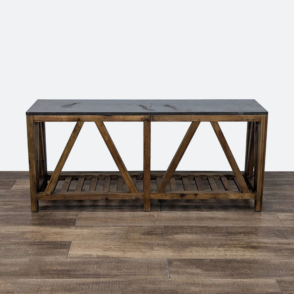 a wooden table with a wooden floor 