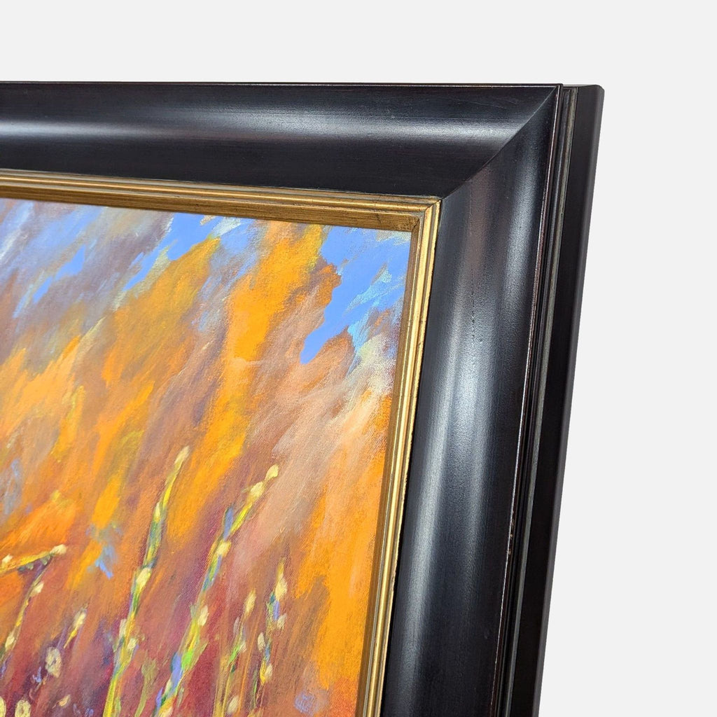 Framed Floral Oil Painting