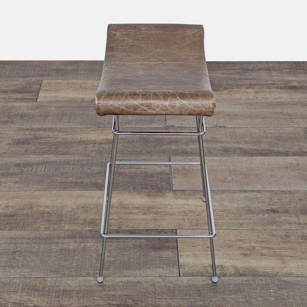 a chair is sitting on a wooden floor 