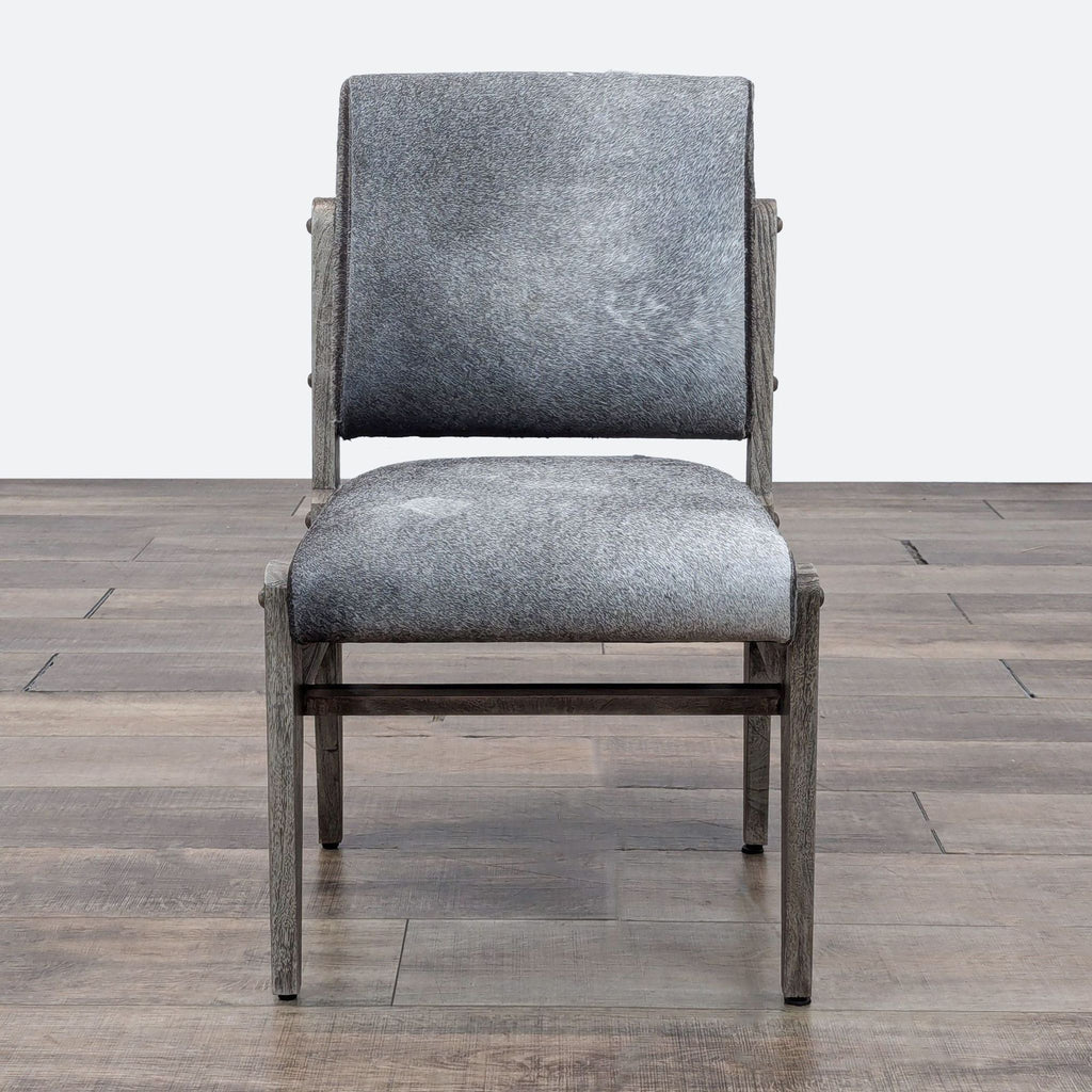 Wood Dining Chair with Upholstered Back and Seat