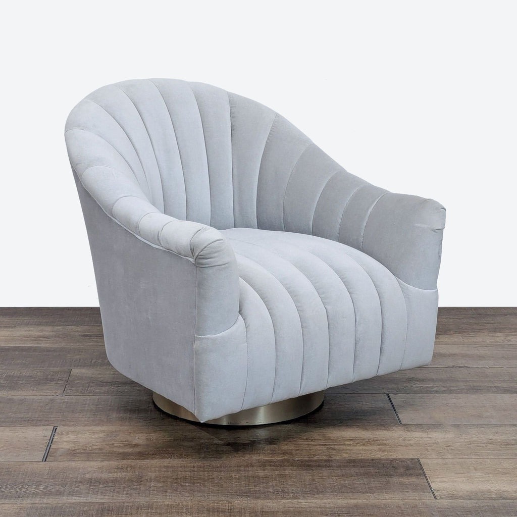 Springsteen Modern Velvet Swivel Chair by Anteriors Home