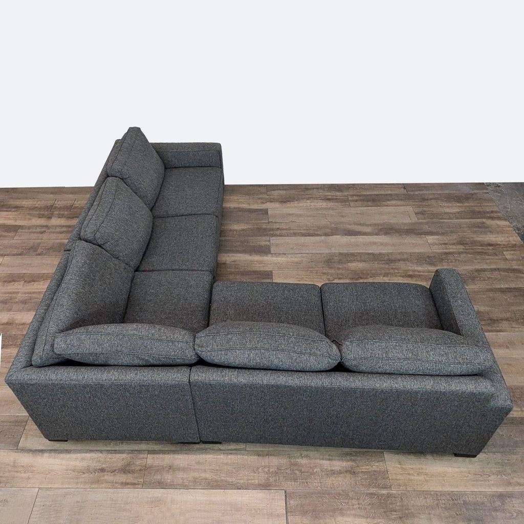 Room & Board Morrison Modern Sectional Sofa in Tepic Charcoal