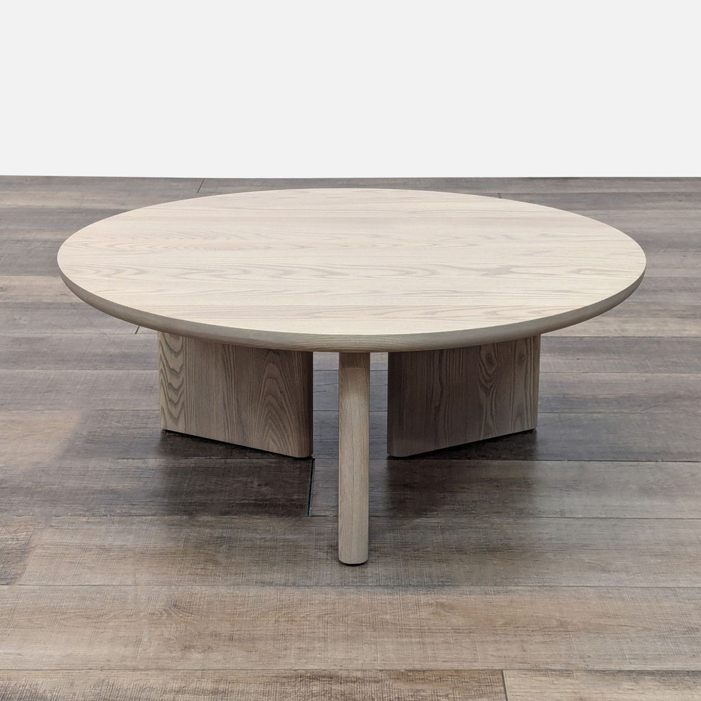 a wooden table with a wooden table top 