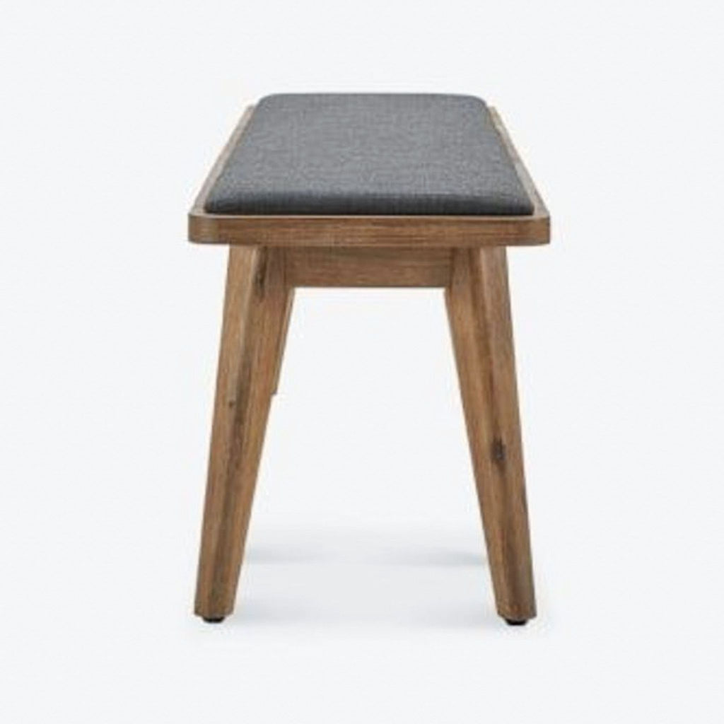 a wooden chair with a wooden seat on top of it 