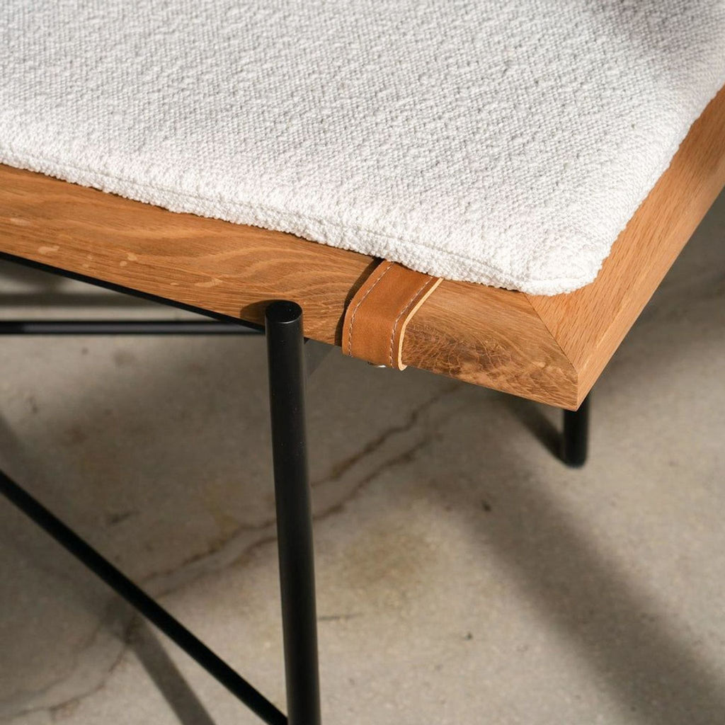 a chair is sitting on a table 