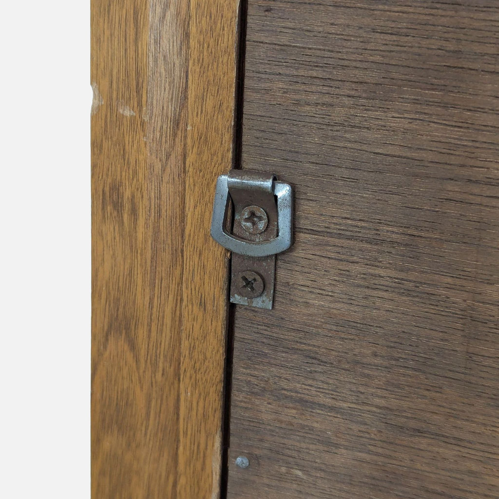 a door with a wooden handle and a door handle 