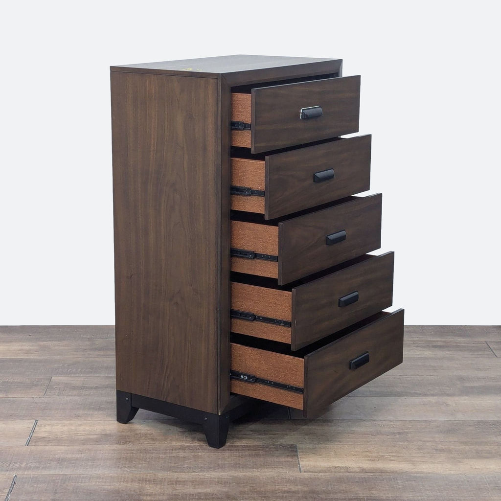 a wooden shelf with a bunch of different colored books 