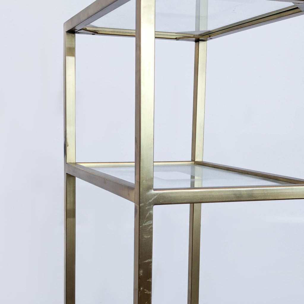 Silvia Narrow Metal and Glass Bookcase by Ballard Designs