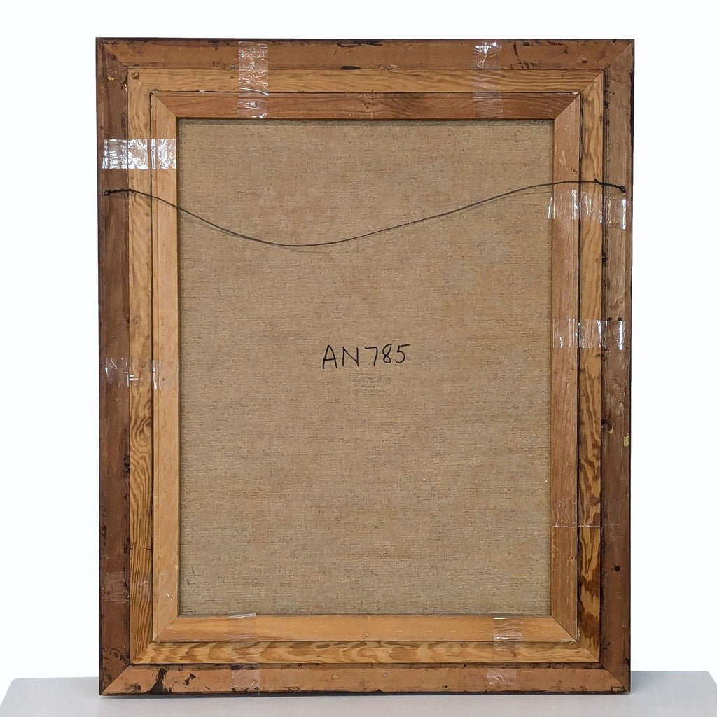 a wooden door with a picture of a bear on it 