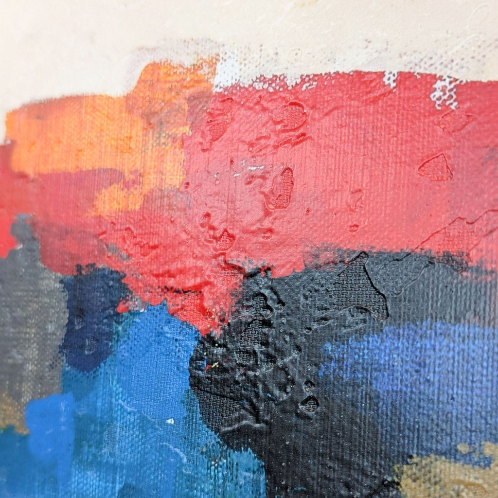 “Mosaic Color Garden” by Linda Donohue Framed Painting on Canvas