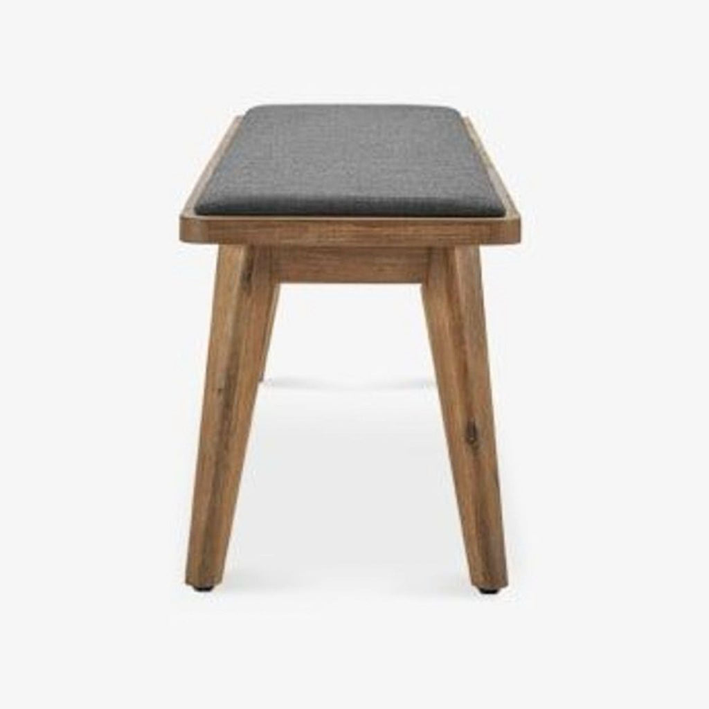 a wooden chair with a wooden seat on top of it 