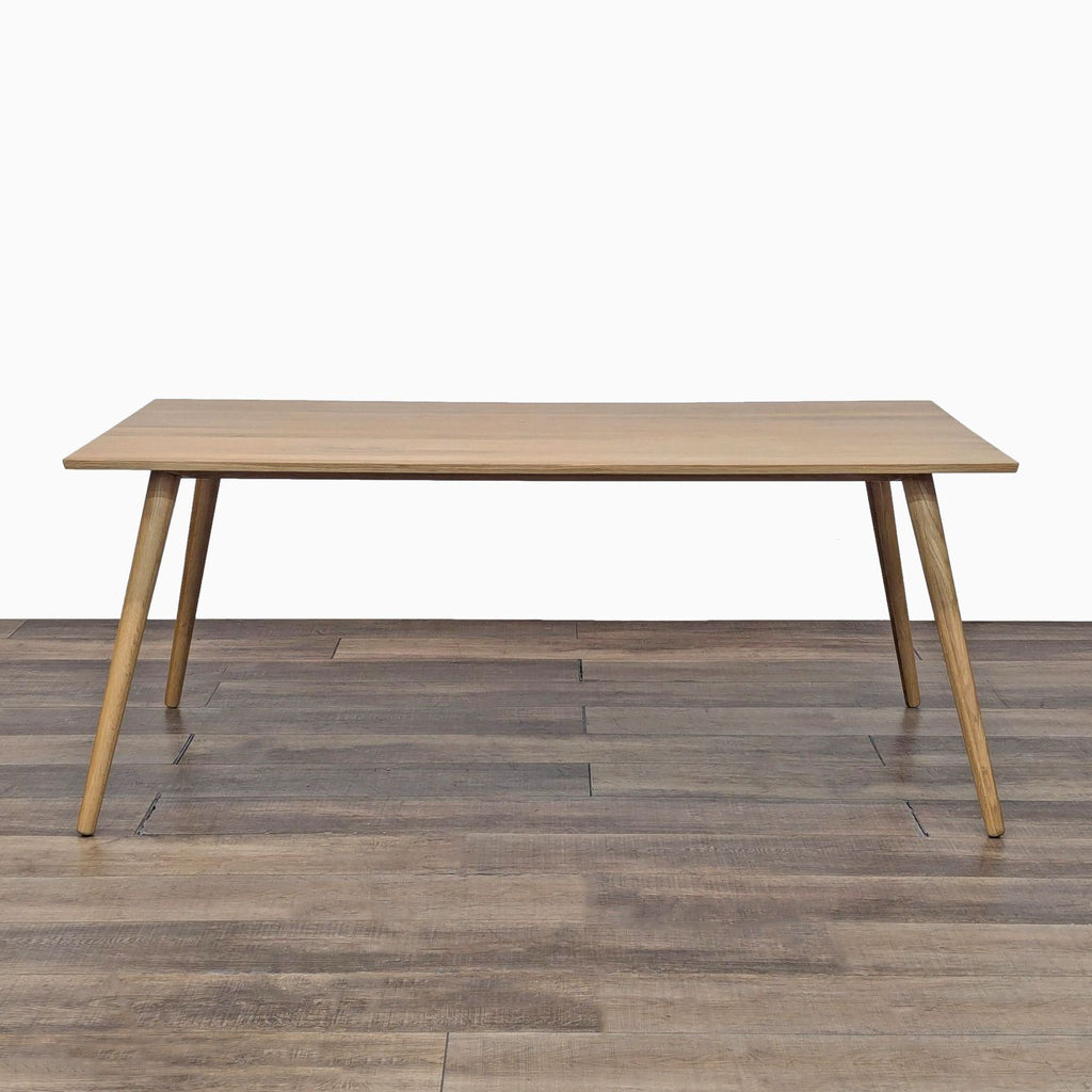 a wooden table with a wooden floor 