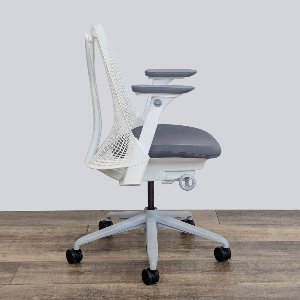 a chair with a black chair frame and a black chair 