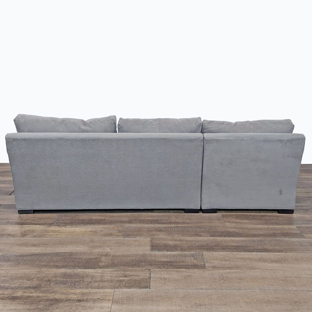 Crate & Barrel Axis Gray Sectional Sofa
