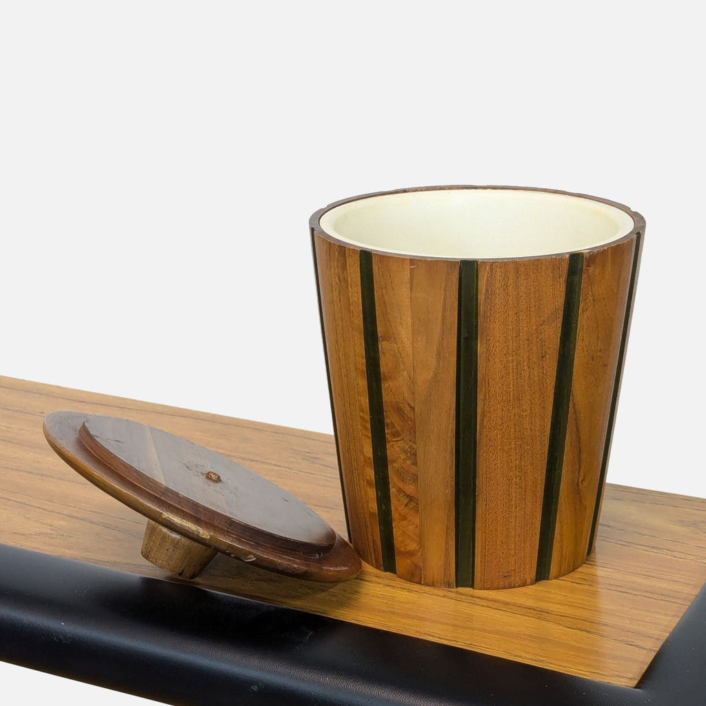 Mid-Century Modern Home Bar with Ice Bucket