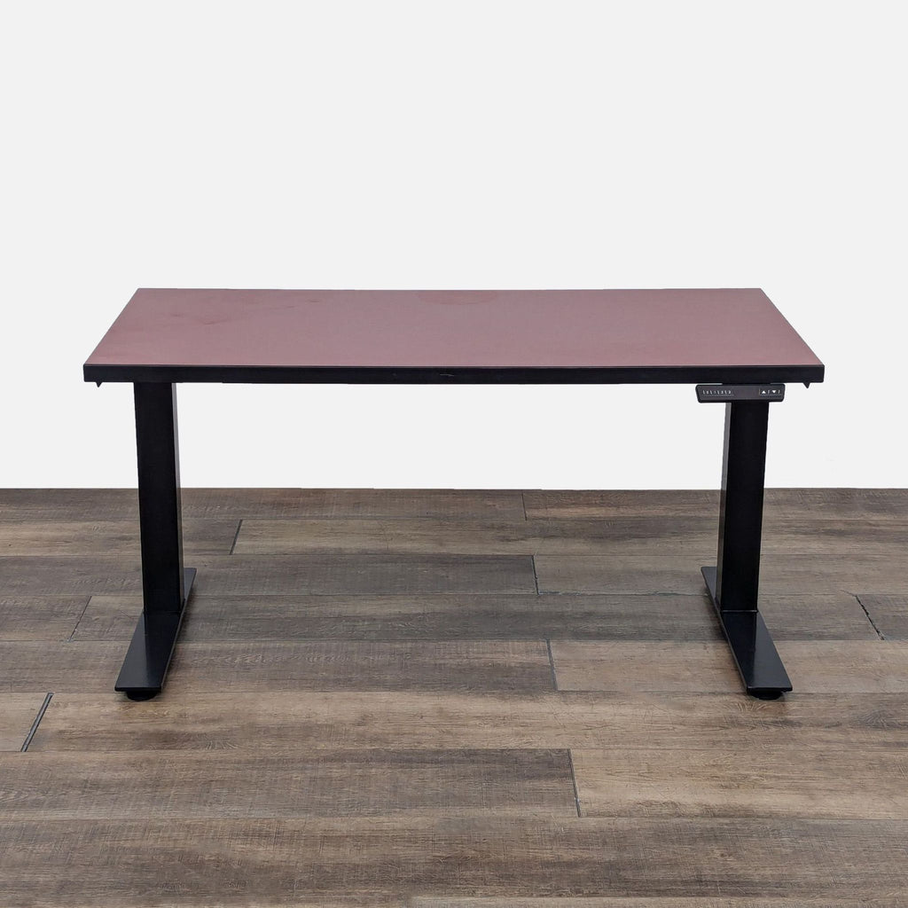 a wooden bench sitting on top of a floor 