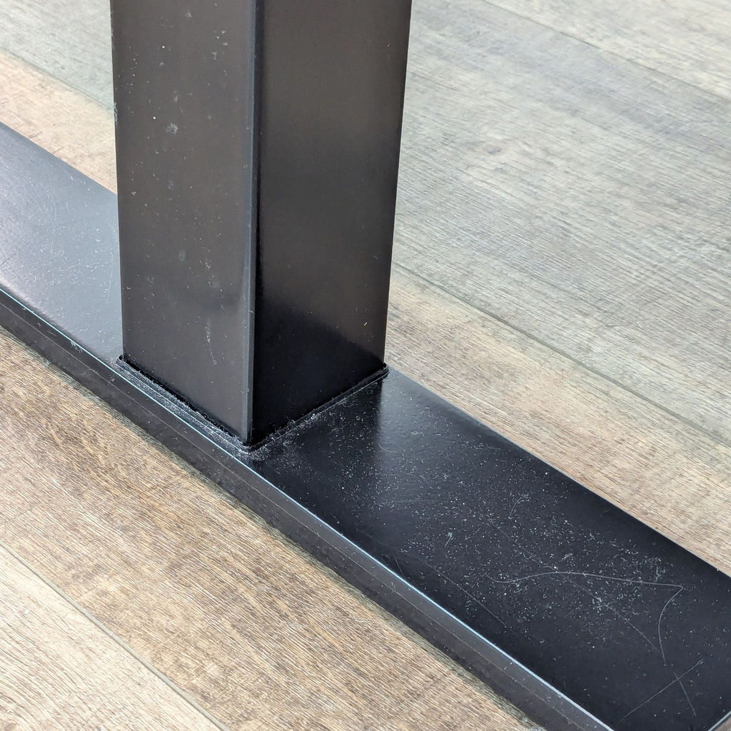 Modern Adjustable Height Desk with Dark Red Top