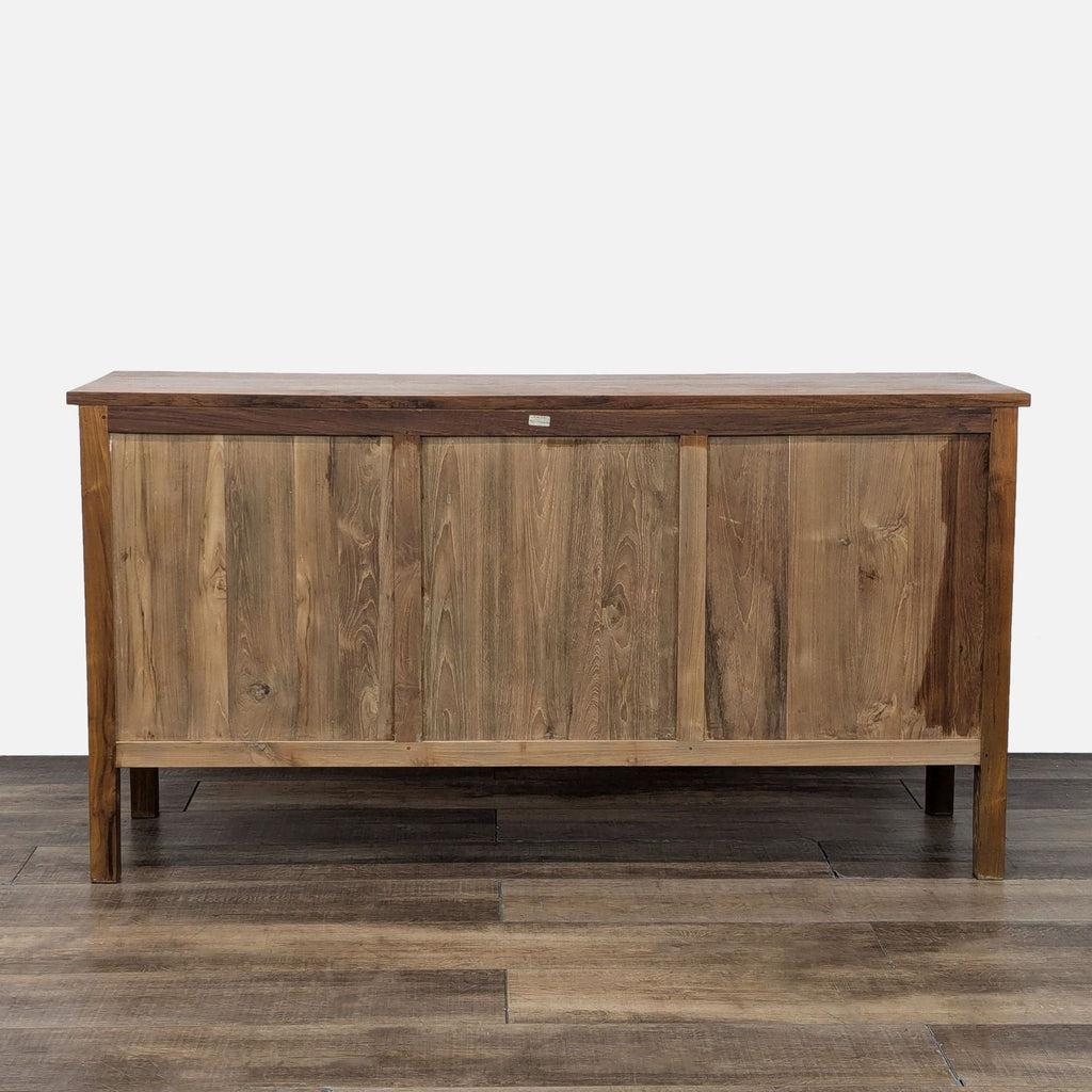 Rustic Four Drawer Sideboard with Shelves