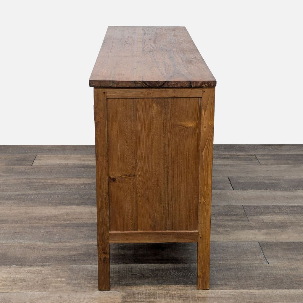 Rustic Four Drawer Sideboard with Shelves