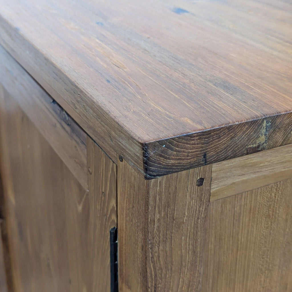 Rustic Four Drawer Sideboard with Shelves
