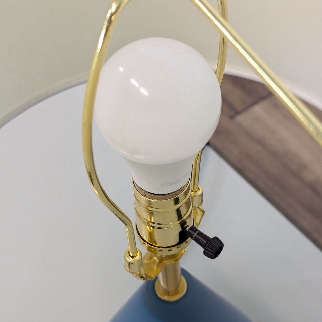 West Elm Metalized Glass USB Table Lamp (20")