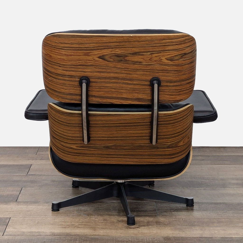 a wooden chair with a wooden seat on it 