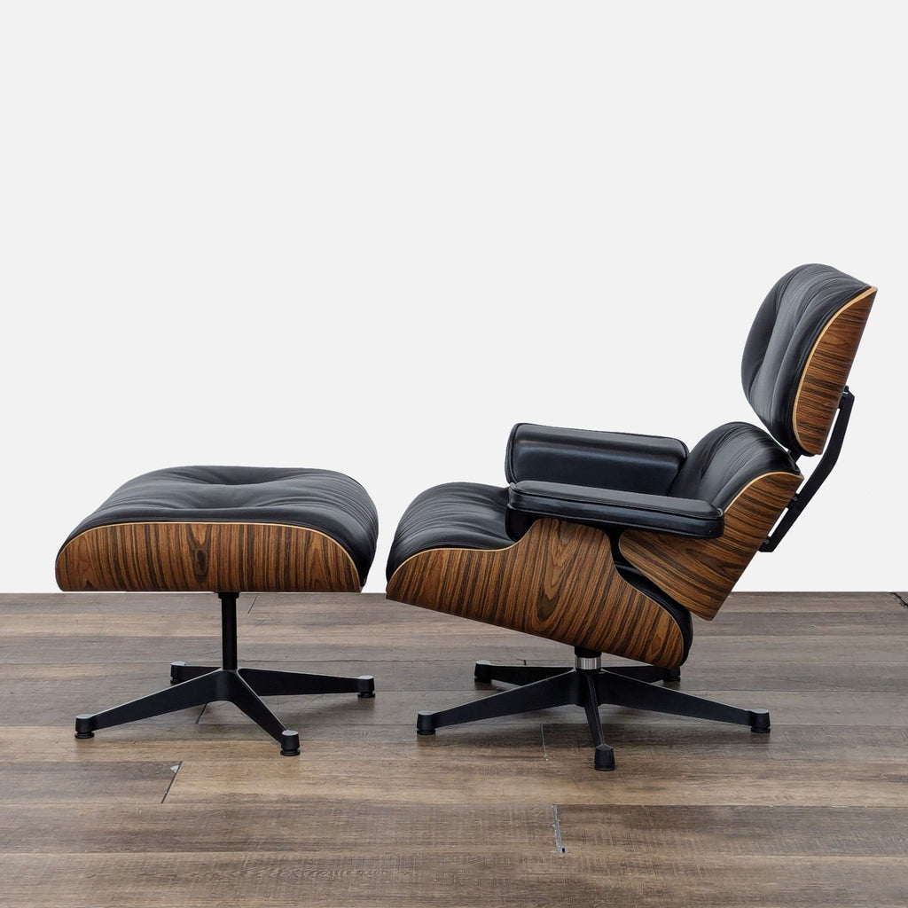 a chair with a black chair frame and a black chair 