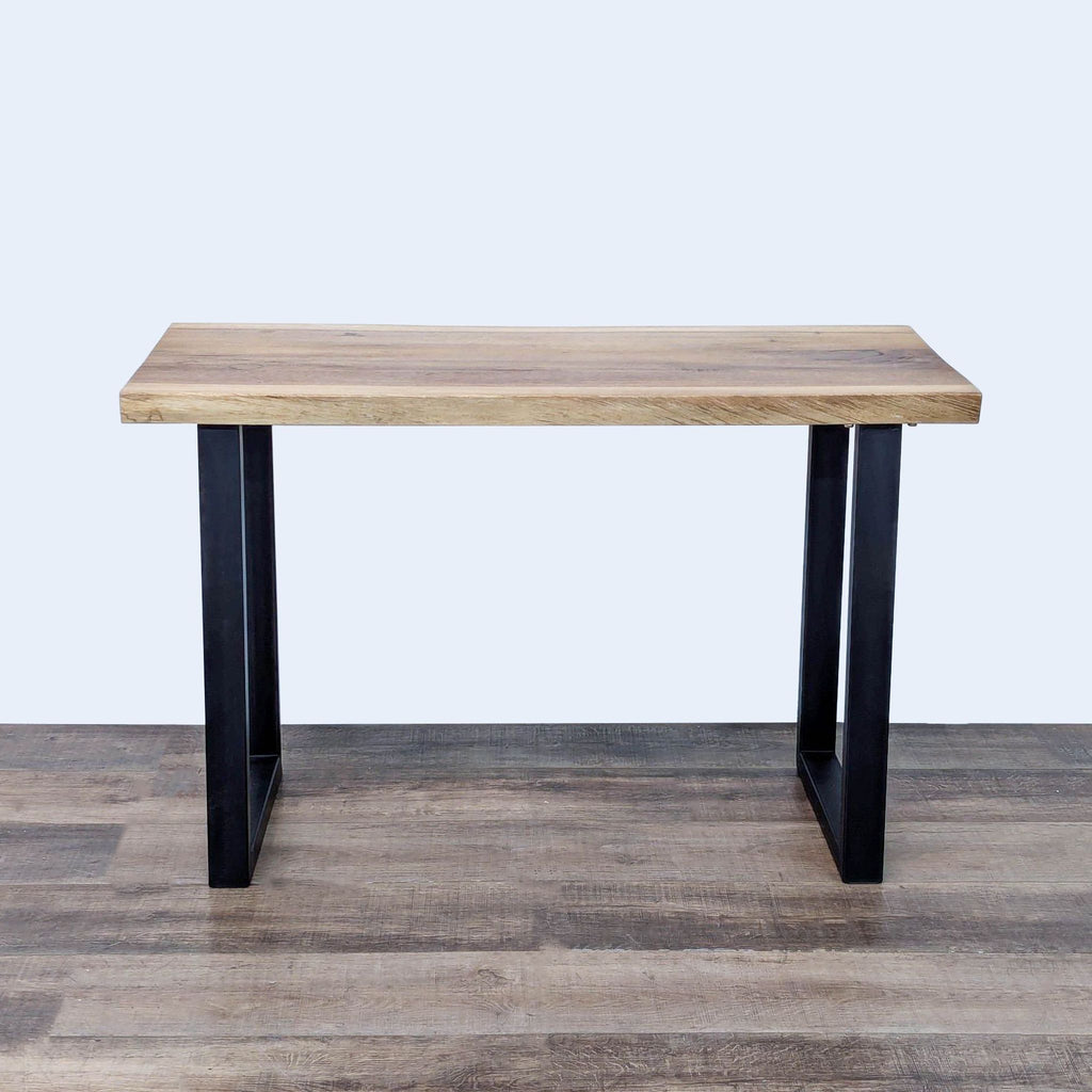 a wooden table with a wooden floor 