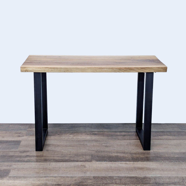 a wooden table with a wooden floor 