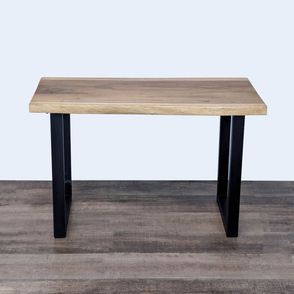 Industrial Wooden Desk with Metal Legs