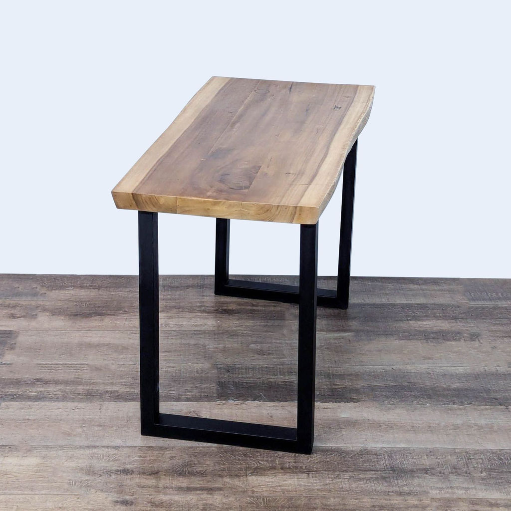 Industrial Wooden Desk with Metal Legs