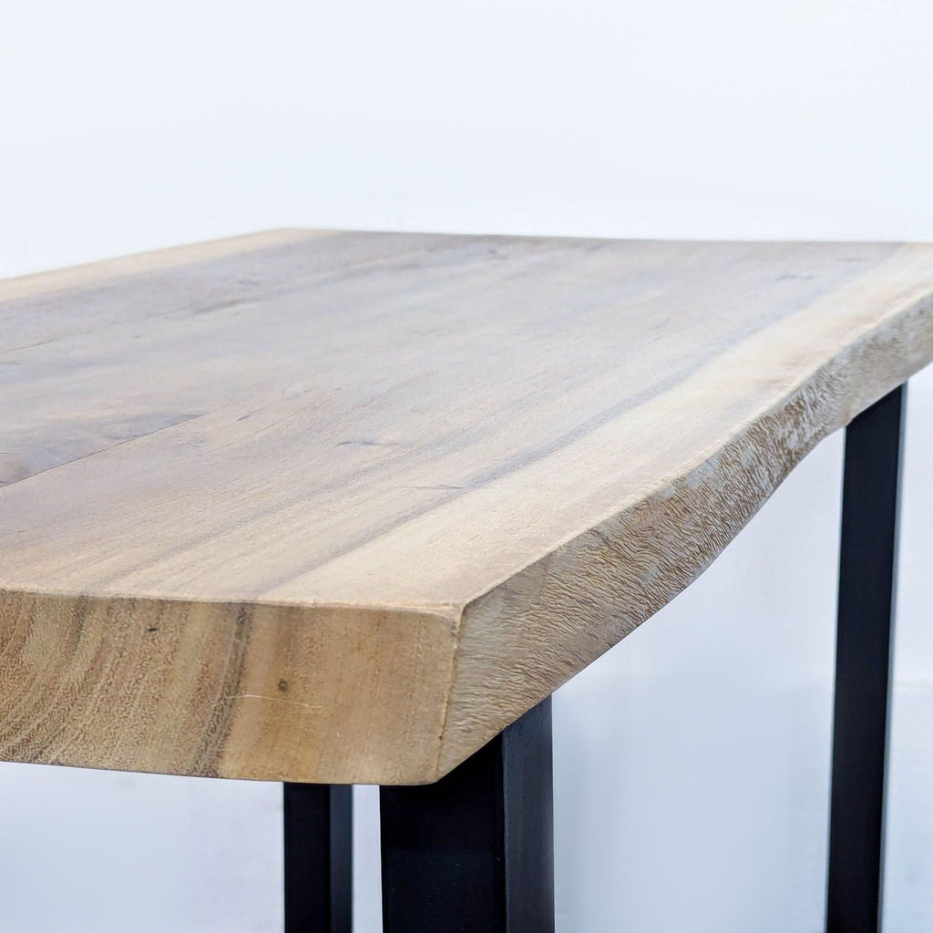 Industrial Wooden Desk with Metal Legs