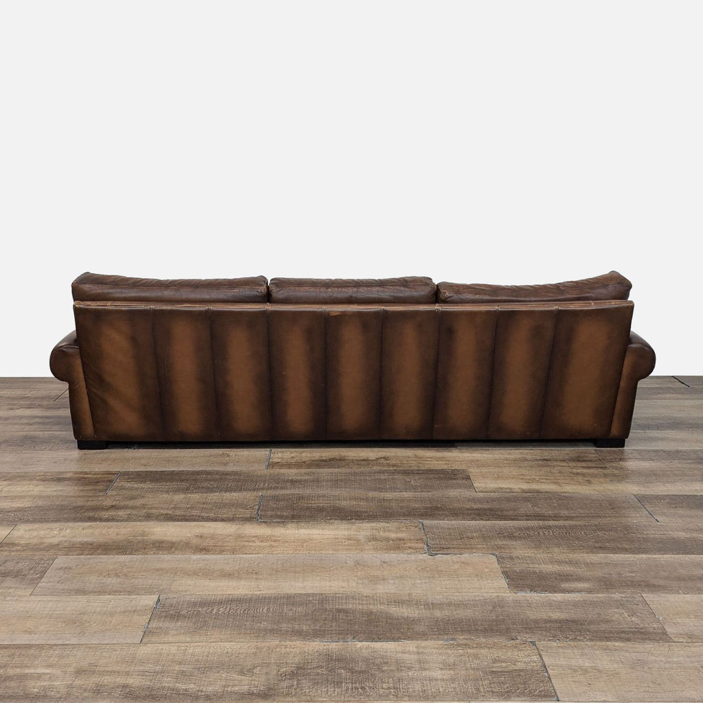 Turner Roll Arm Leather Grand Sofa
