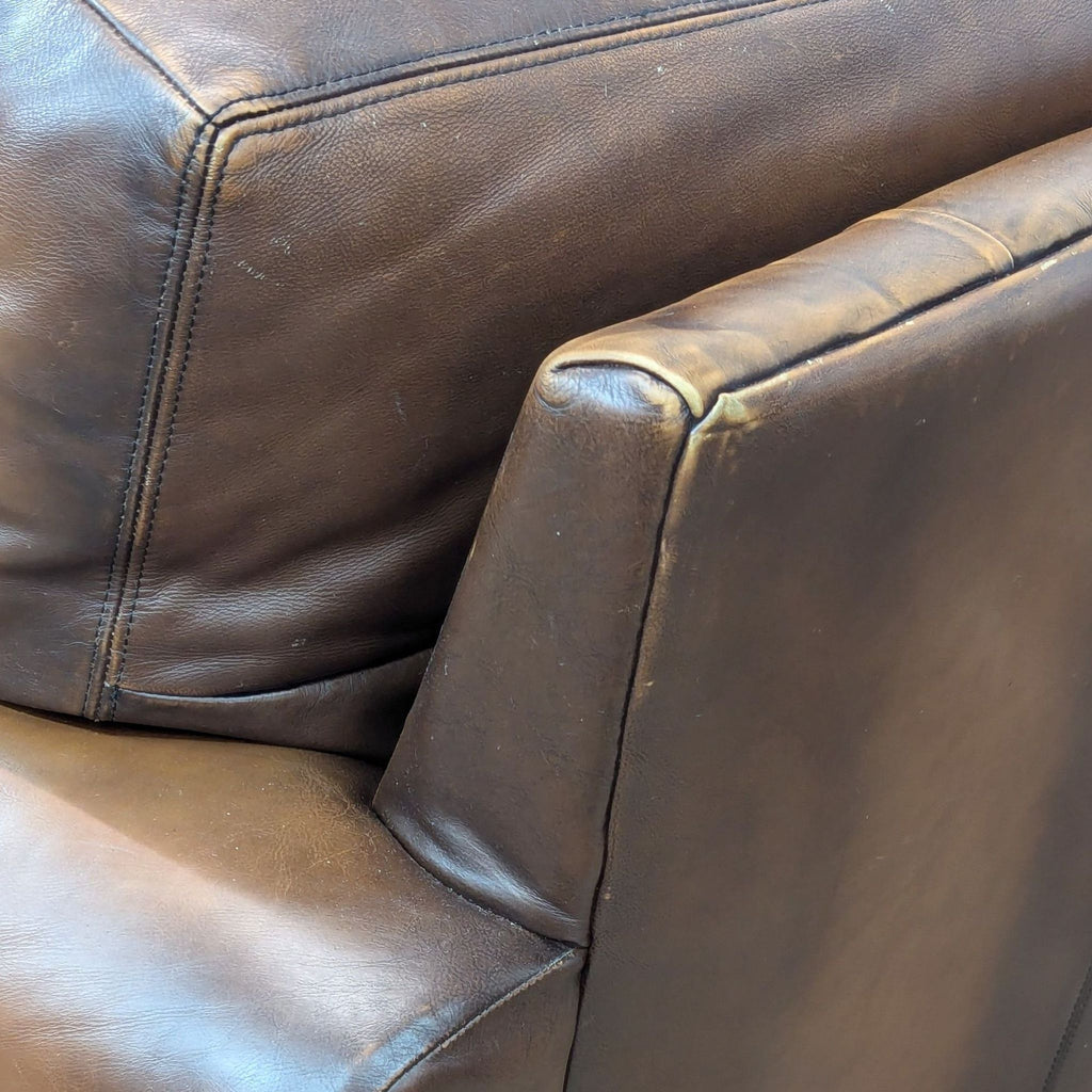 Turner Roll Arm Leather Grand Sofa